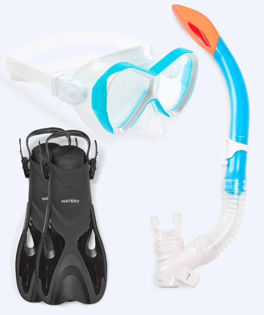Watery snorkelsæt til børn – Fisher/Triton – Lyseblå – Snorkelsæt til børn (4-16 år)