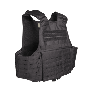 Sort vægtvest til træning | BLACK LASER CUT CARRIER VEST – Mil-Tec